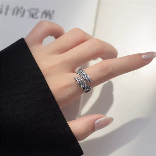 Anillo Alas de Ángel y Murciélago ajustable