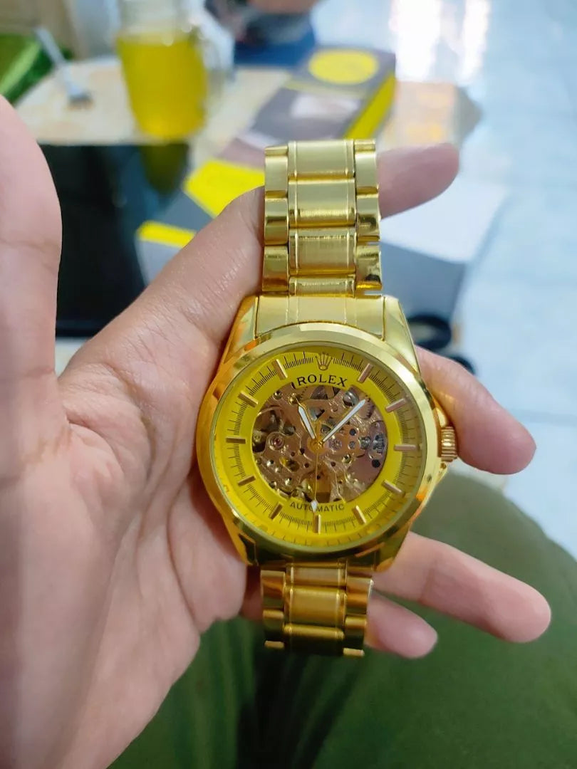 🕰️ ROLEX AUTOMÁTICO SKELTON EDICIÓN DORADA