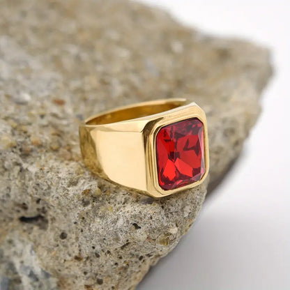 💎 Polished Gemstone Ring