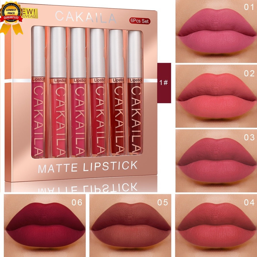 Set x6 labiales CAKAILA de larga duración💋💋 y resistentes al agua💦