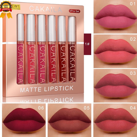 Set x6 labiales CAKAILA de larga duración💋💋 y resistentes al agua💦