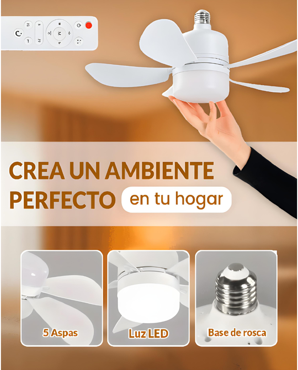 Ventilador con foco 40W 2 en 1 - Airfy™