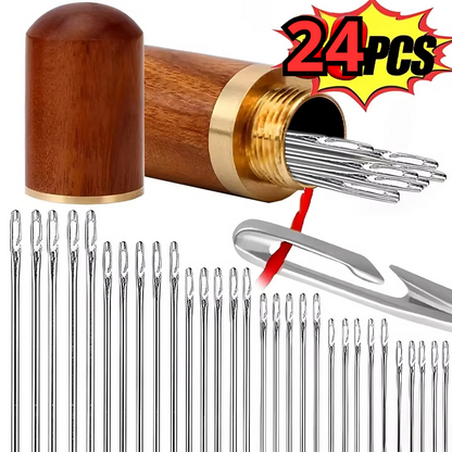 Agujas autoenhebrables, paquete de 24 unidades
