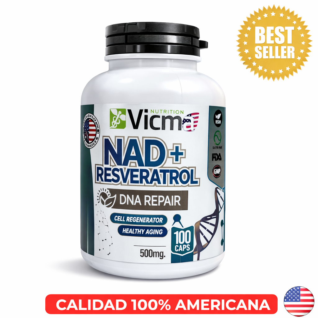 NAD + Resveratrol PREMIUM | VICMA 100 cápsulas 500mg