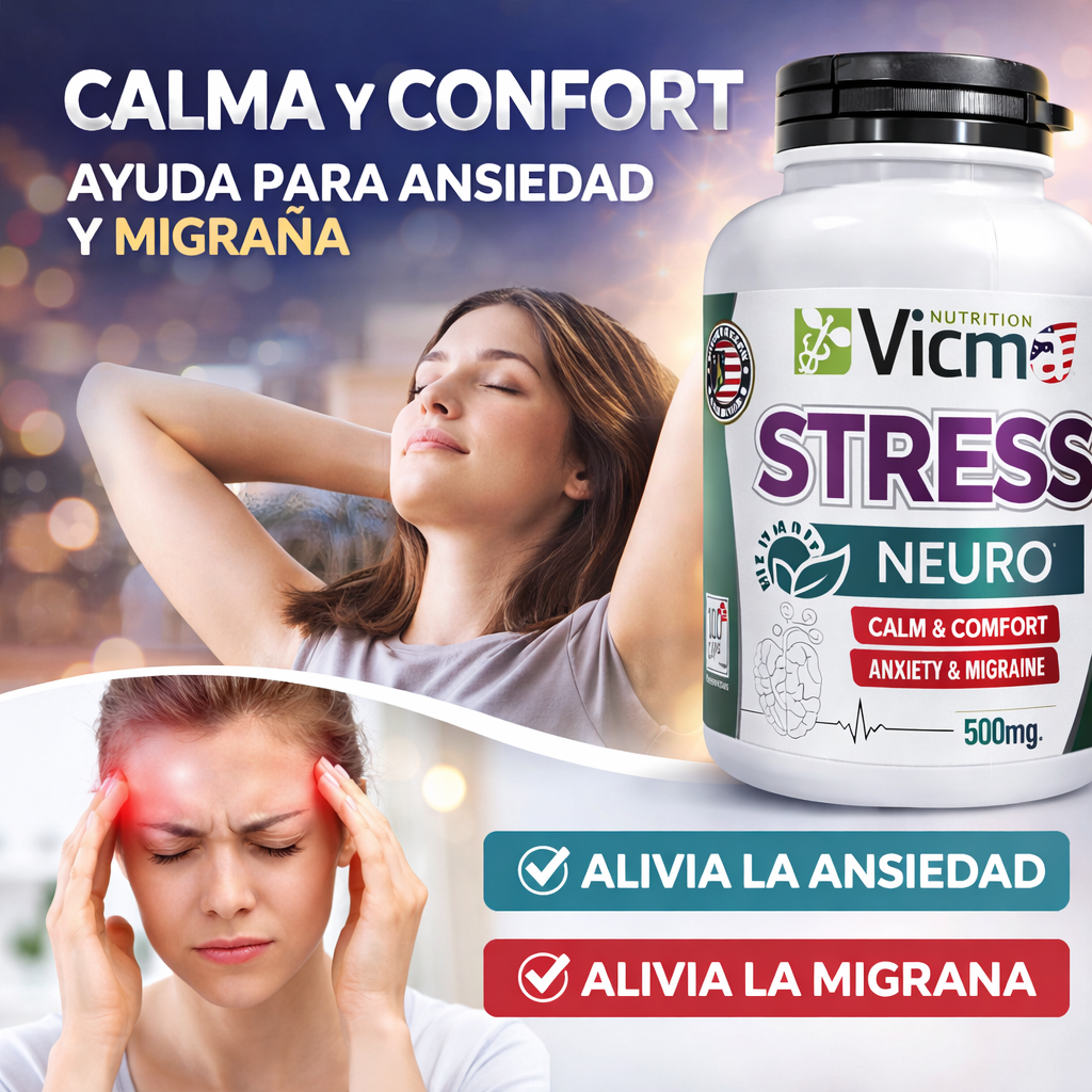Estrés, Neuromigraña y Ansiedad | VICMA 100 cápsulas