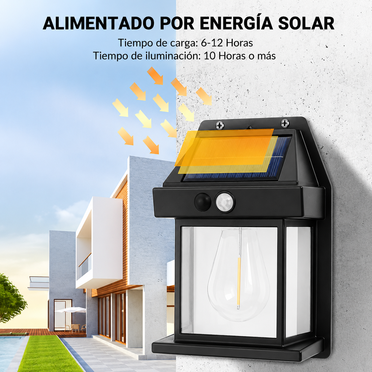 LAMPARA SOLAR CON SENSOR DE MOVIMIENTO