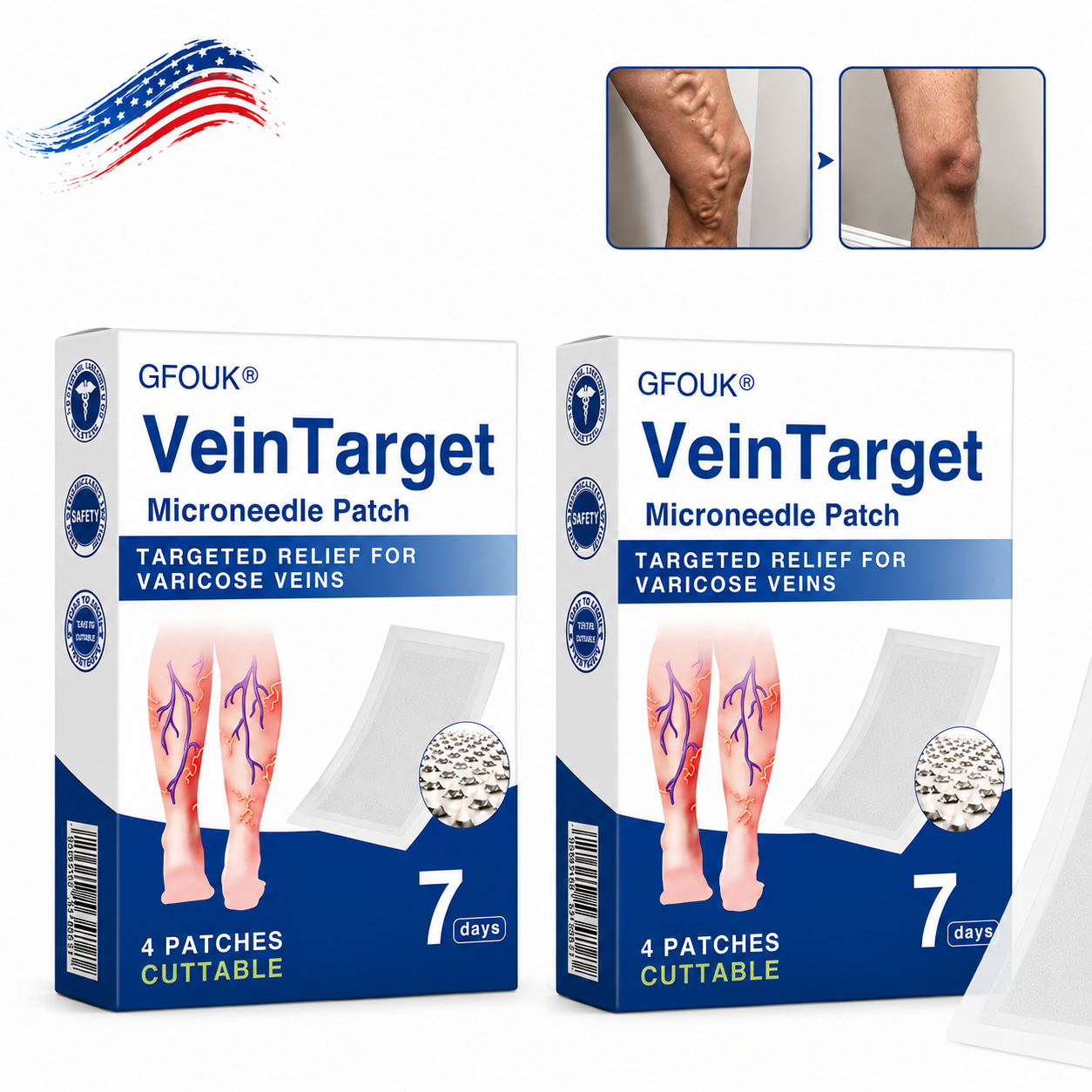 Parche de Microagujas Nano para Eliminar Varices