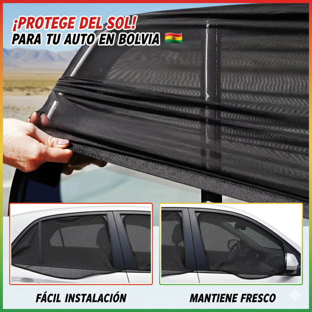 CarShades - Set de 2 Tapasoles de Malla para Ventana