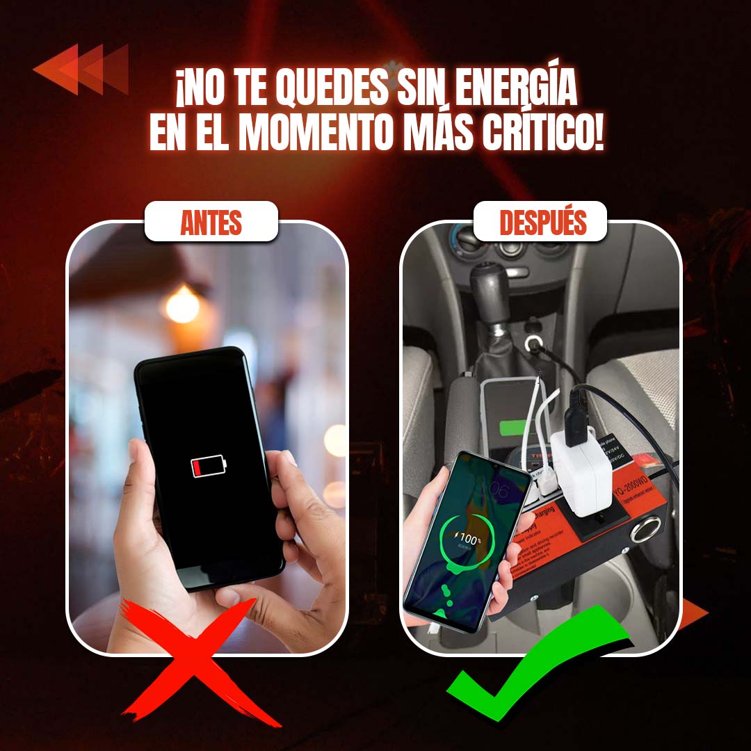 INVERSOR DE CORRIENTE PARA AUTO 1500W SOLO FUNCION USB