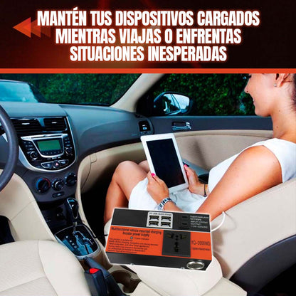 INVERSOR DE CORRIENTE PARA AUTO 1500W SOLO FUNCION USB