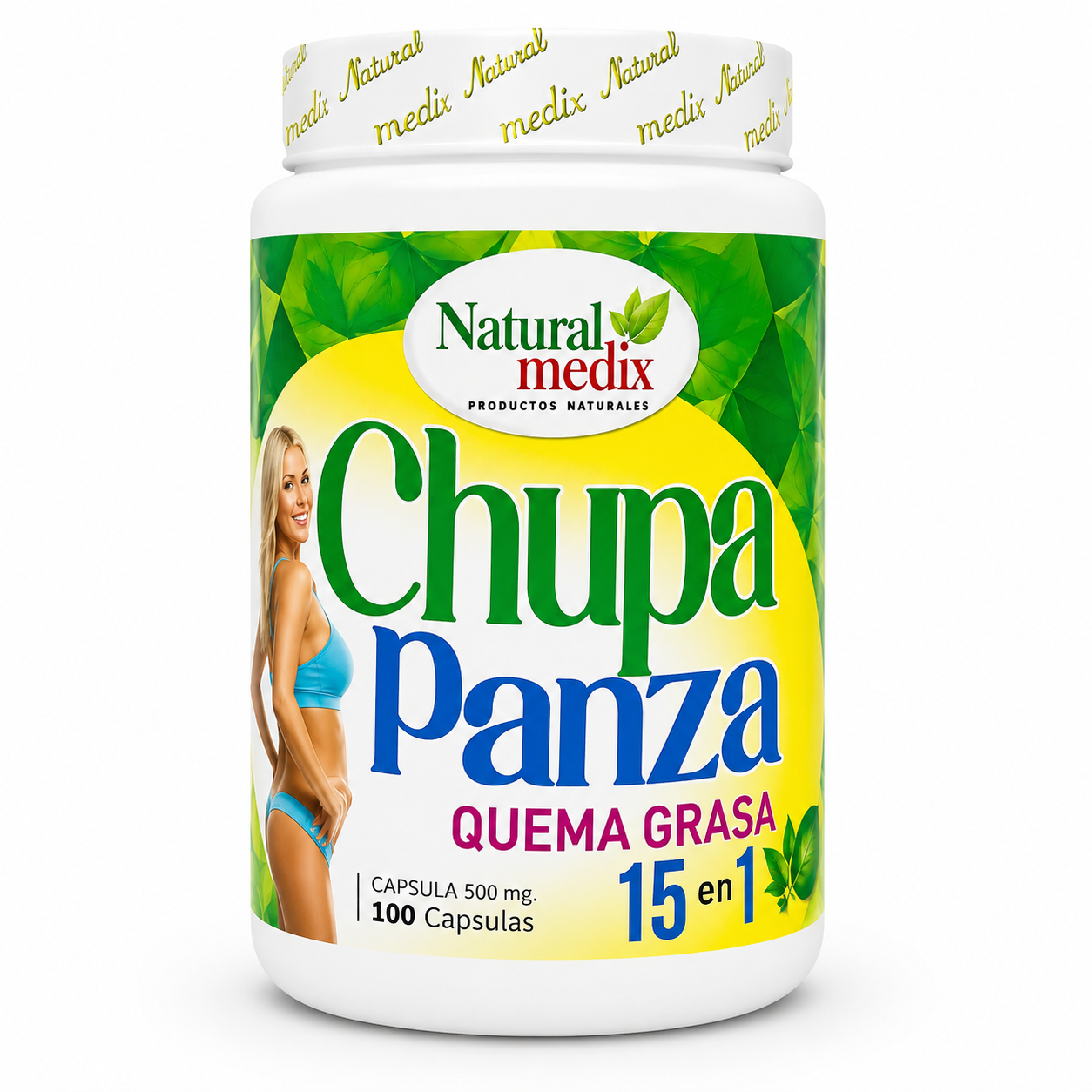 Chupa panza Quema grasa 100 capsula 500mg