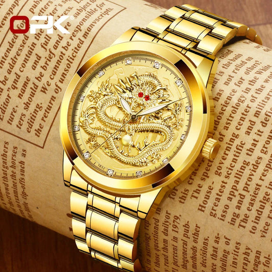 Jinlong Gold Dragon Quartz Watch