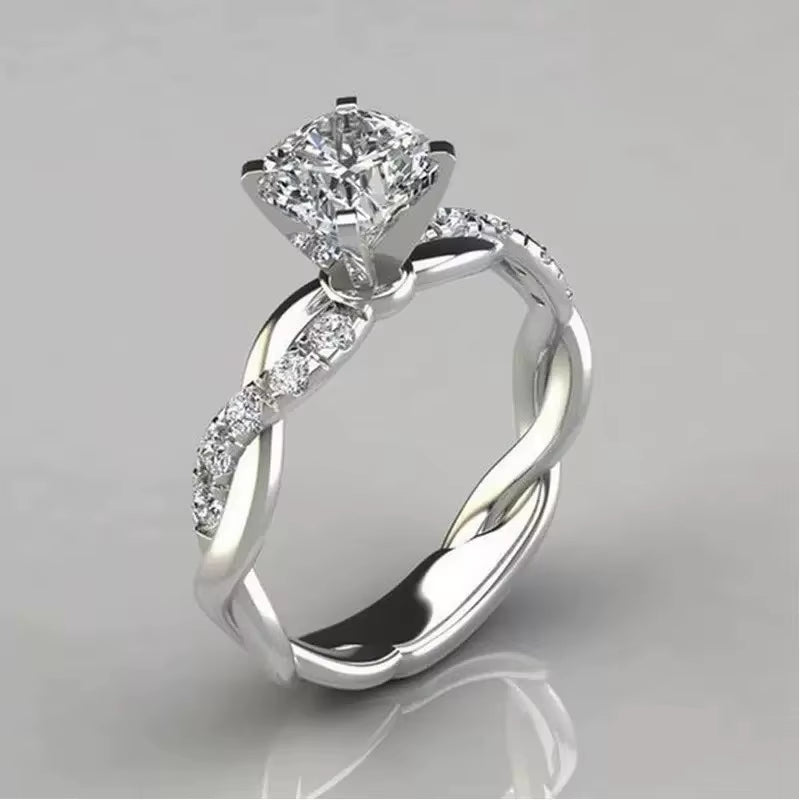 Anillo de diamante de 18k