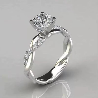 Anillo de diamante de 18k