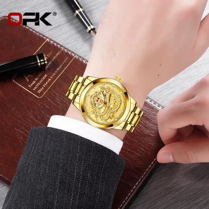 Jinlong Gold Dragon Quartz Watch