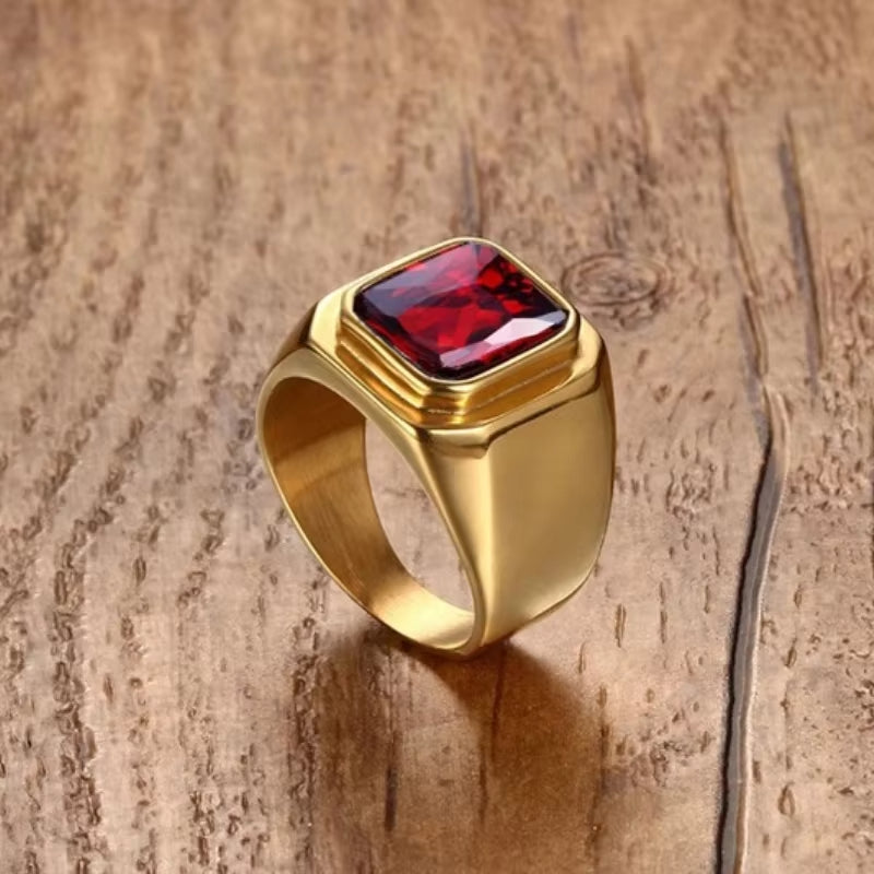 💎 Polished Gemstone Ring