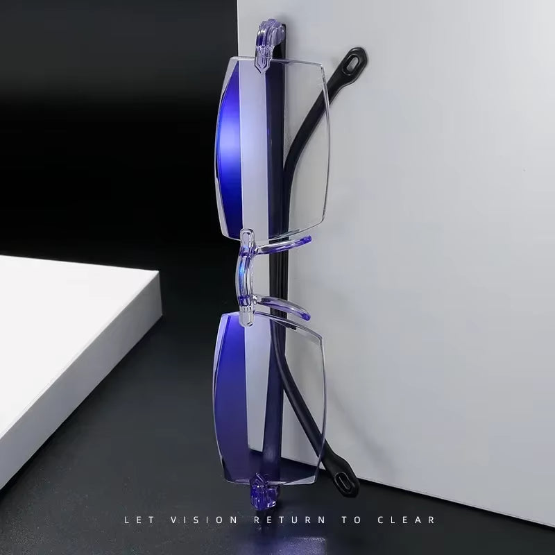 LENTES TRANSPARENTE BIFOCAL DE PLASTICO TR90 2x1