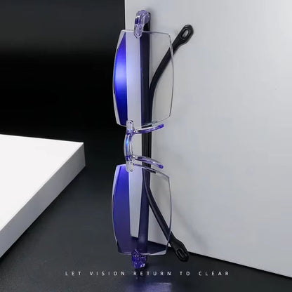 LENTES TRANSPARENTE BIFOCAL DE PLASTICO TR90 2x1