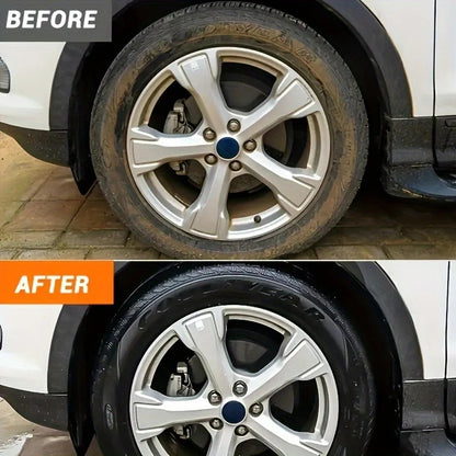 Kit de reparación de neumáticos de coche y agente de recubrimiento de cera de renovación de paneles, plástico de coche, brillo negro, cera de pulido de neumáticos de larga duración
