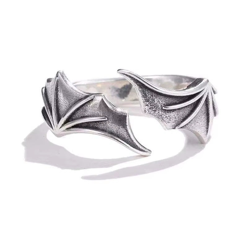 Anillo Alas de Ángel y Murciélago ajustable
