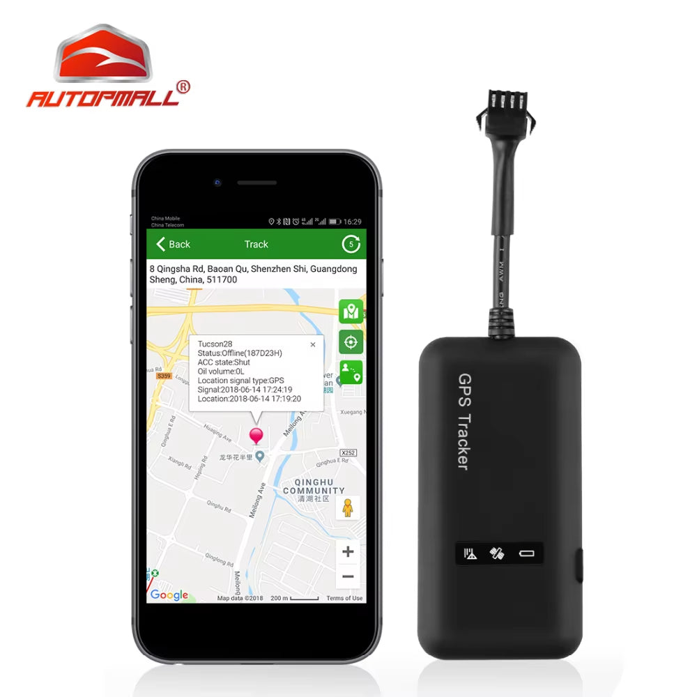Mini GPS Tracker para coche, localizador GPS con corte de combustible TK110 GT02A