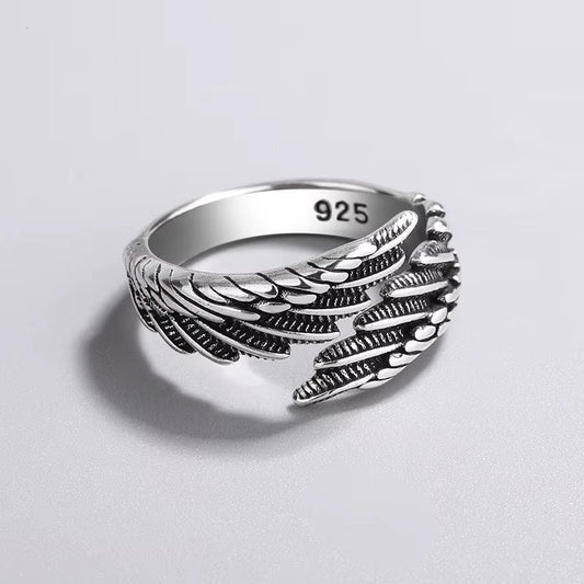 Anillo Alas de Ángel y Murciélago ajustable