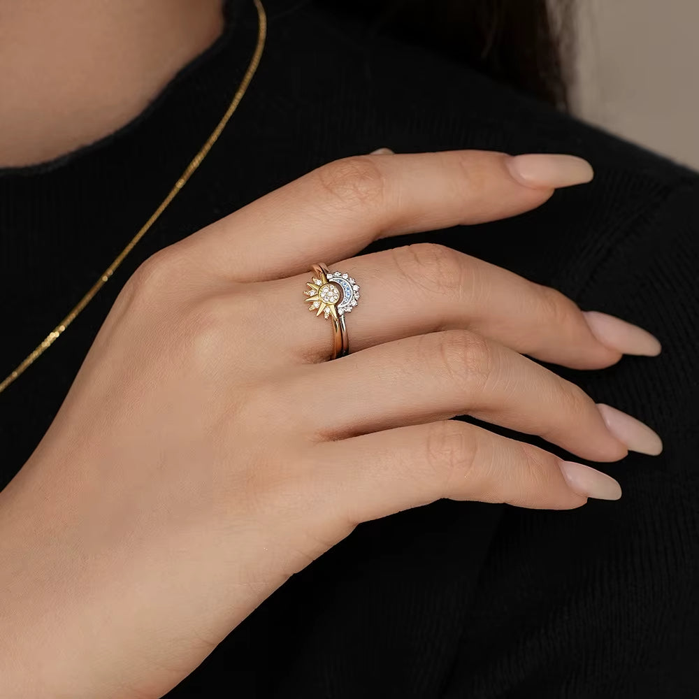 🌙✨ Sun and Moon Ring – Elegance that illuminates