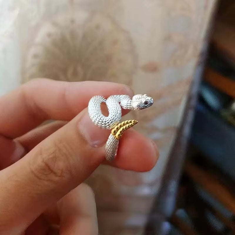 Adjustable Rattlesnake Ring