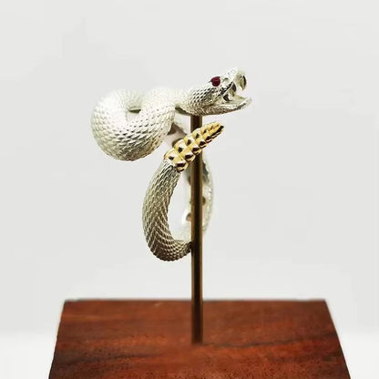 Adjustable Rattlesnake Ring