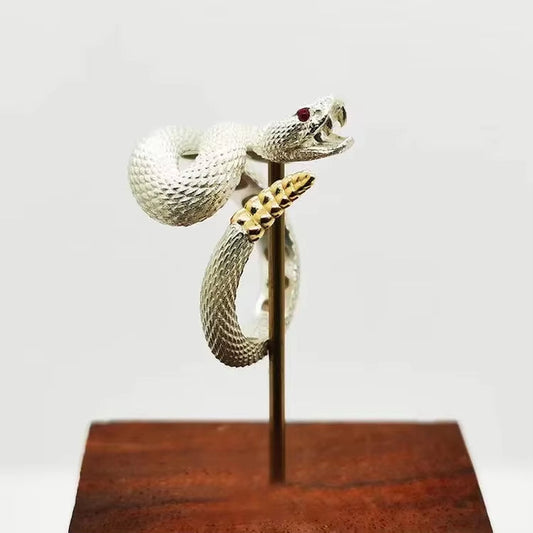 Adjustable Rattlesnake Ring