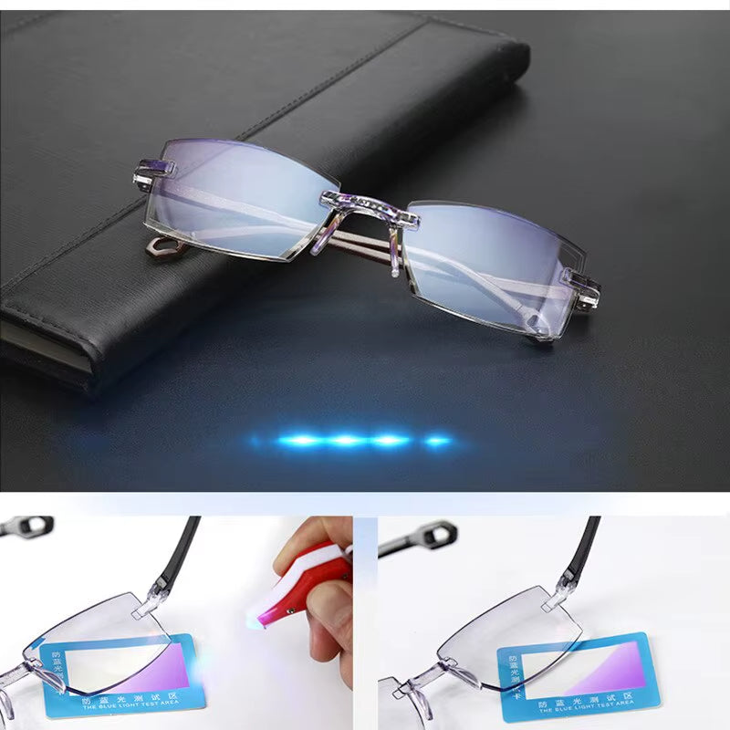 LENTES TRANSPARENTE BIFOCAL DE PLASTICO TR90 2x1