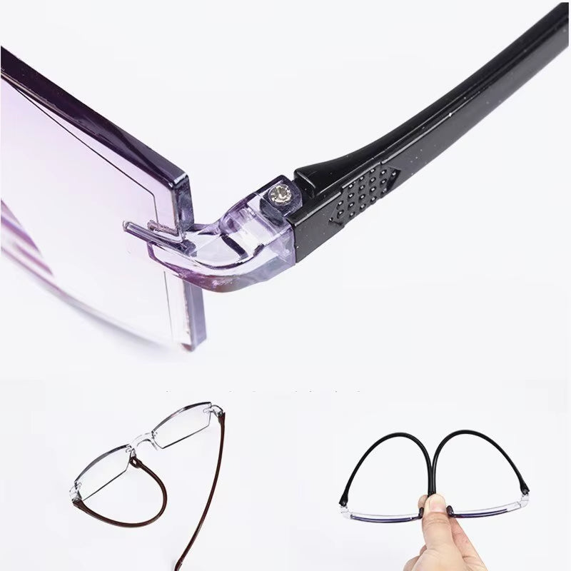 LENTES TRANSPARENTE BIFOCAL DE PLASTICO TR90 2x1