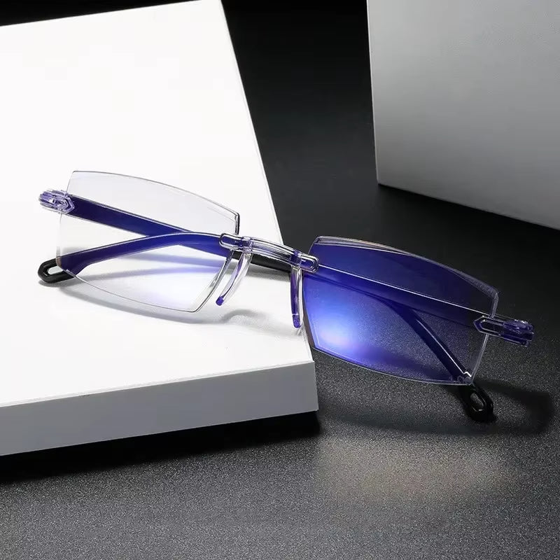 LENTES TRANSPARENTE BIFOCAL DE PLASTICO TR90 2x1