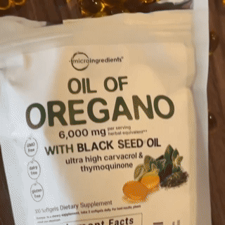 Natural Oregano Oil + Black Seed Capsules 180 capsules