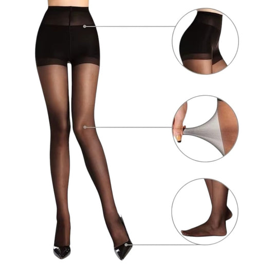 Pantimedias Térmicas Translúcidas de Cintura Alta - Leggy™