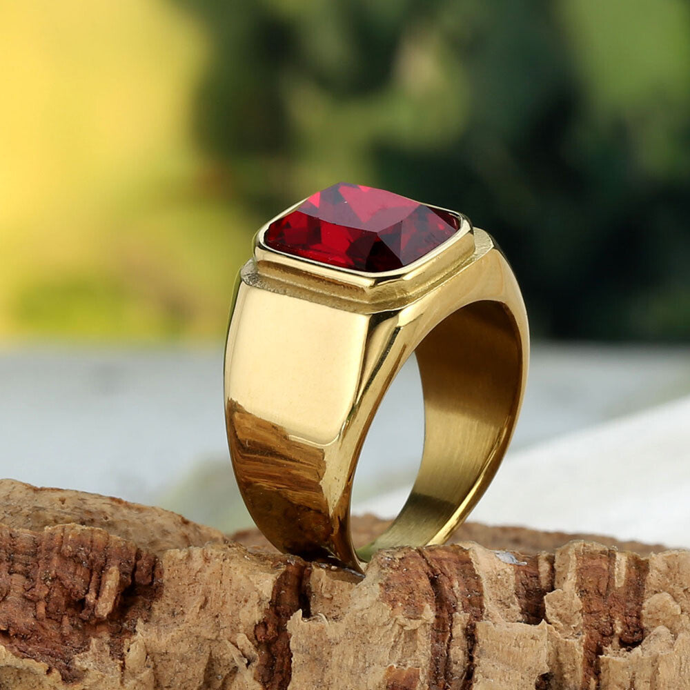 💎 Polished Gemstone Ring